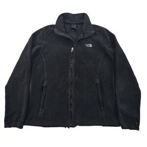 The North Face Fleece Jacket Women’s Size Large Black Full Zip Sweater EUC